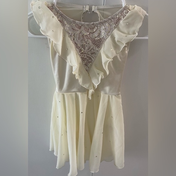 Weissman lyrical cream ivory dance leotard costume with gems. Kids size SC 6 - Picture 1 of 7
